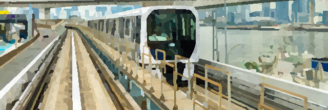 Ontario Line trains across the Don River